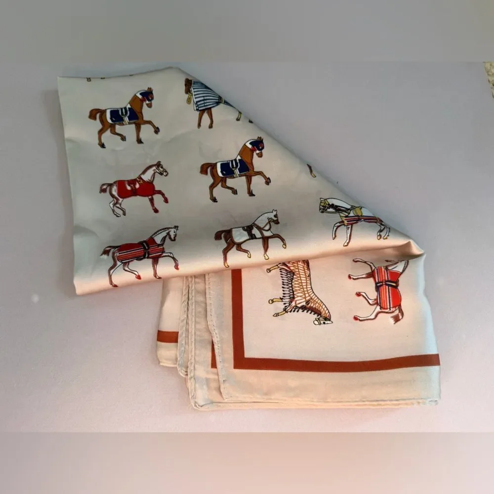 Elegant Horse Print Scarf M642